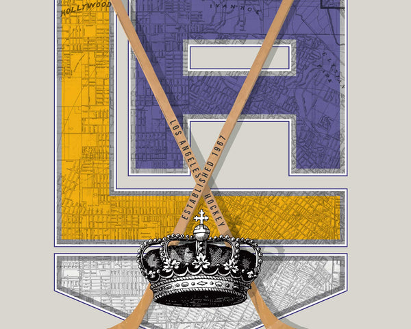 Los Angeles Kings Vintage Hockey wall art