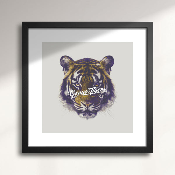 Louisiana State: "Geaux Tigers" wall art print