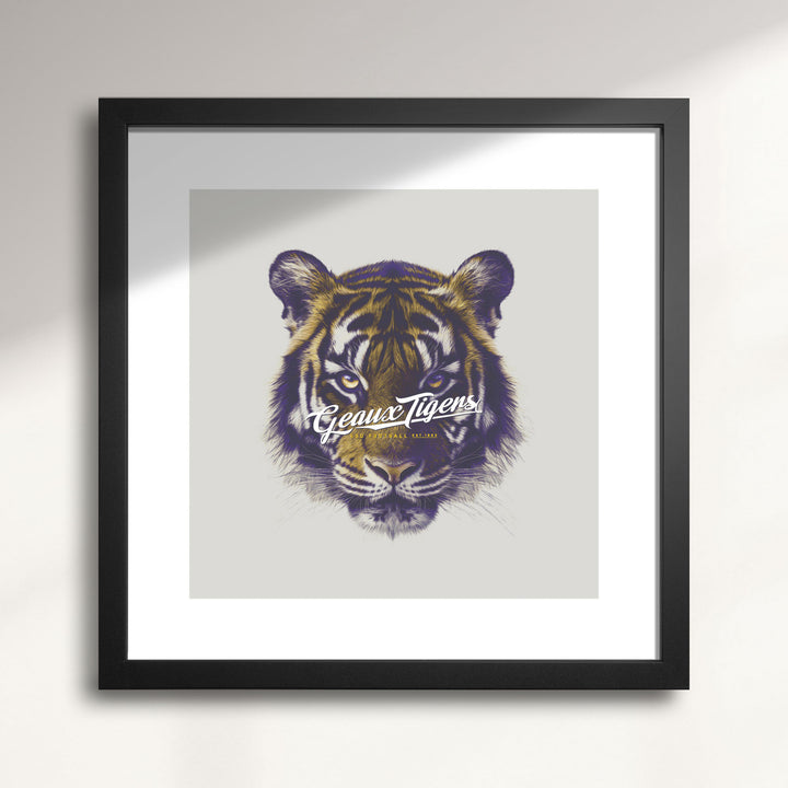 Louisiana State: "Geaux Tigers" wall art print