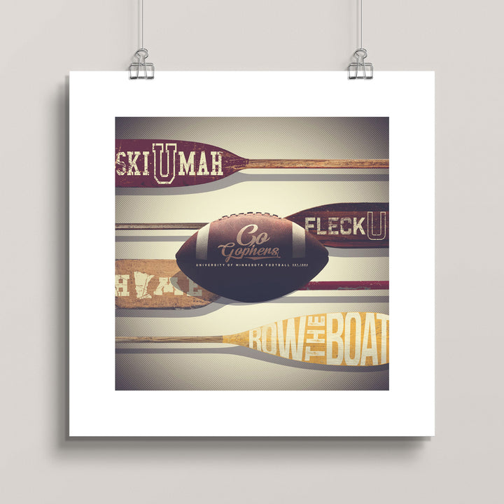 Minnesota Golden Gophers Row the Boat wall art print