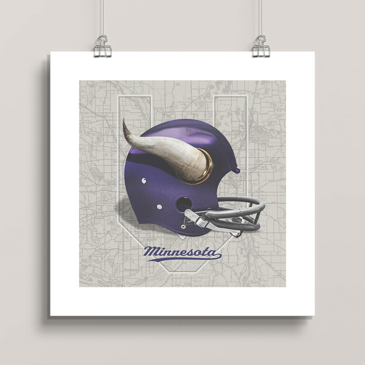 Minnesota Vikings Vintage Football wall art print