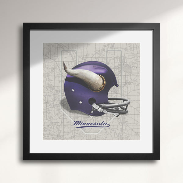 Minnesota Vikings Vintage Football wall art print