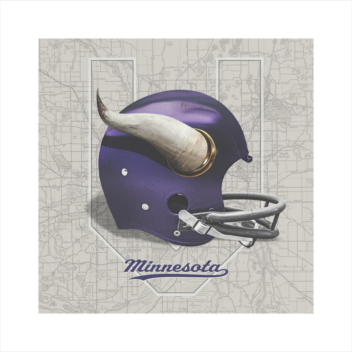 Minnesota Vikings Vintage Football wall art print