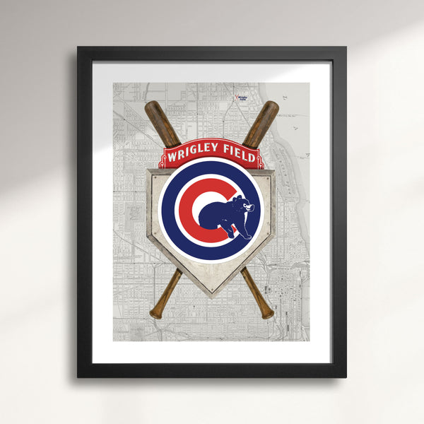 Chicago Cubs-Inspired Baseball art print