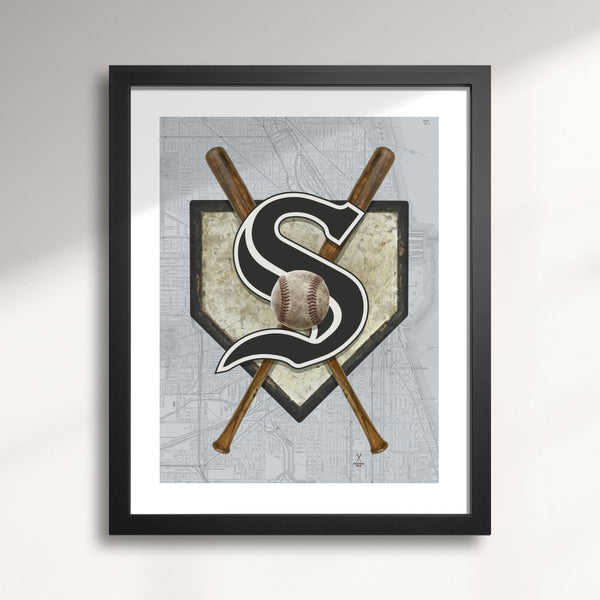 Chicago White Sox-Inspired Baseball art print