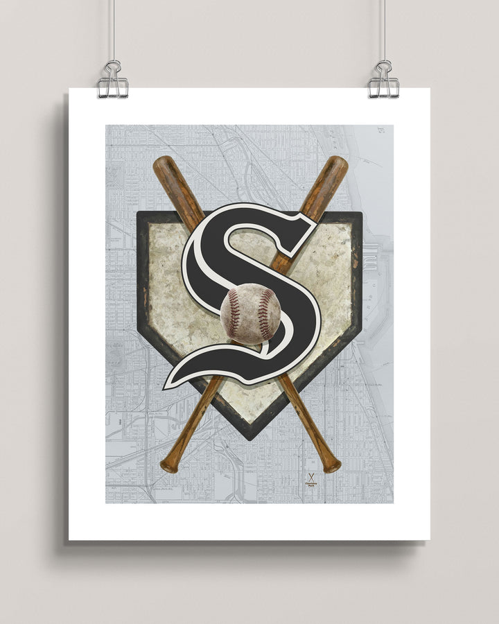 Chicago White Sox-Inspired Baseball art print