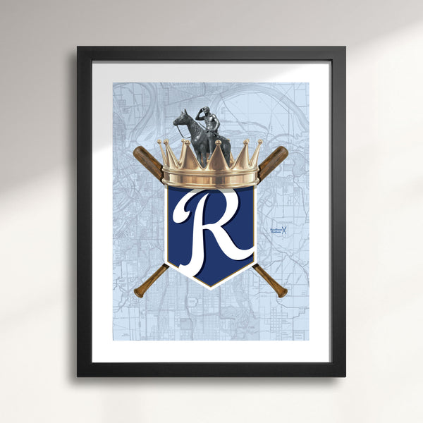KC Royals-Inspired Baseball art print