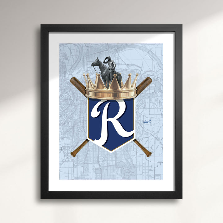 KC Royals-Inspired Baseball art print