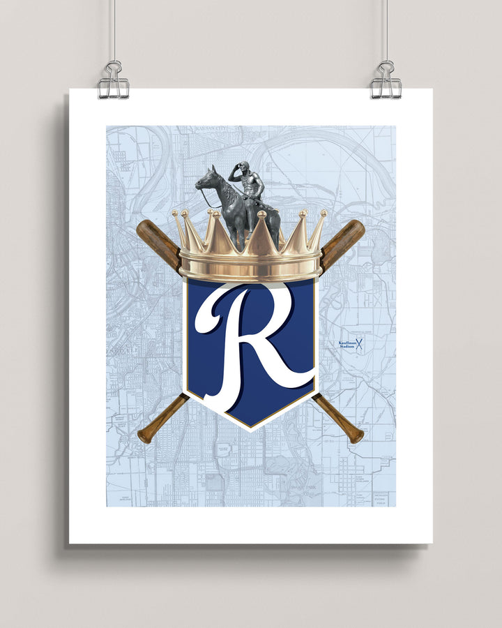 KC Royals-Inspired Baseball art print