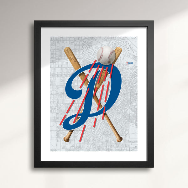 LA Dodgers-Inspired Baseball art print