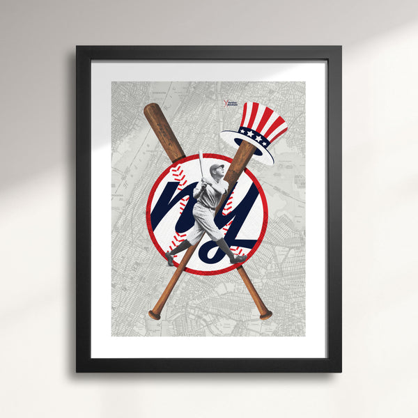 New York Yankees-Inspired Baseball art print
