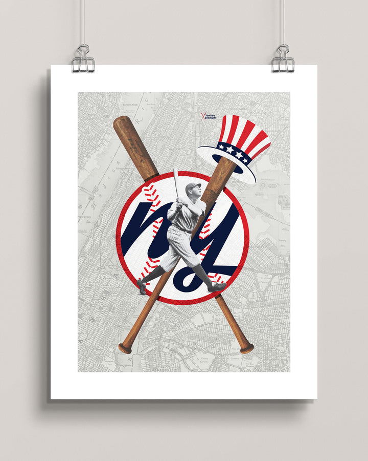 New York Yankees-Inspired Baseball art print