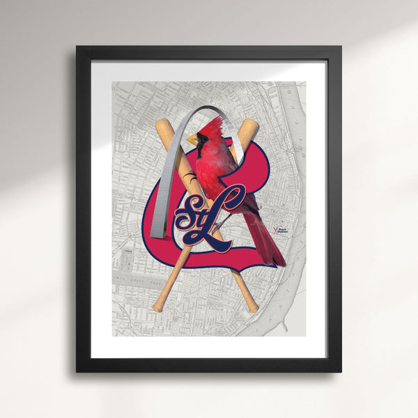 St. Louis Cardinals-Inspired Baseball art print
