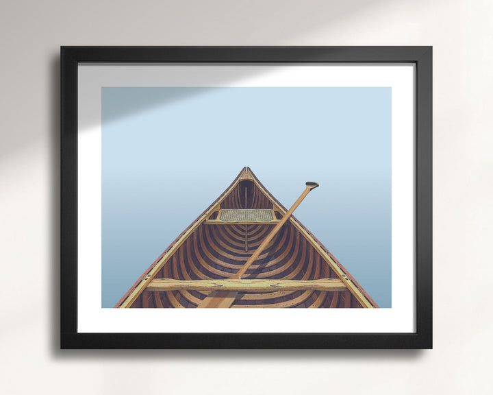 Morning Paddle Cedar Strip Canoe wall art