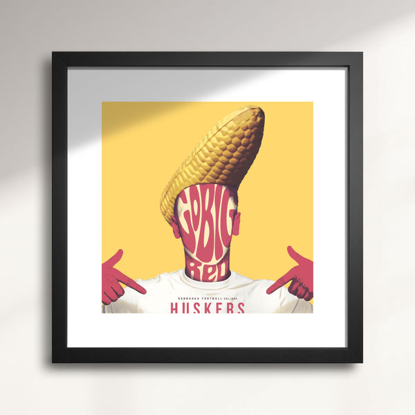 Nebraska Cornhuskers "Go Big Red" wall art print