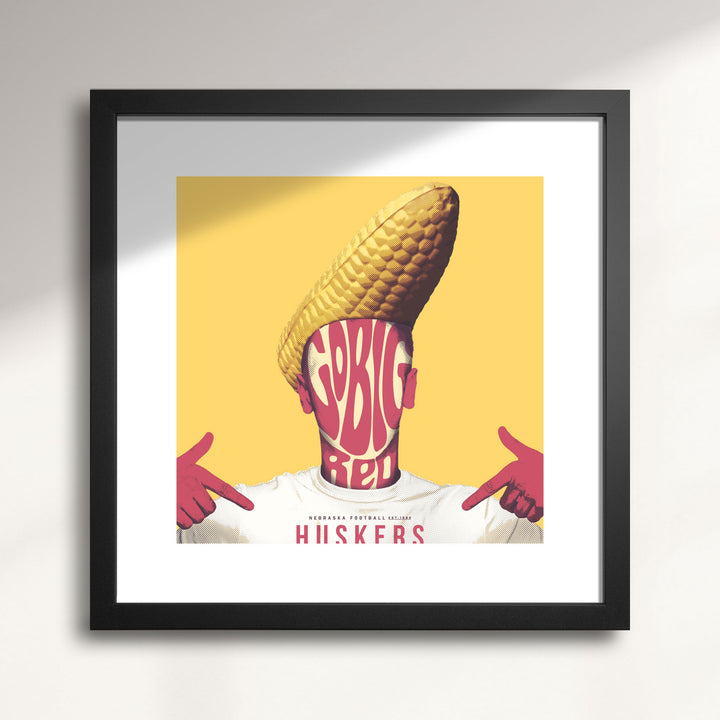 Nebraska Cornhuskers "Go Big Red" wall art print