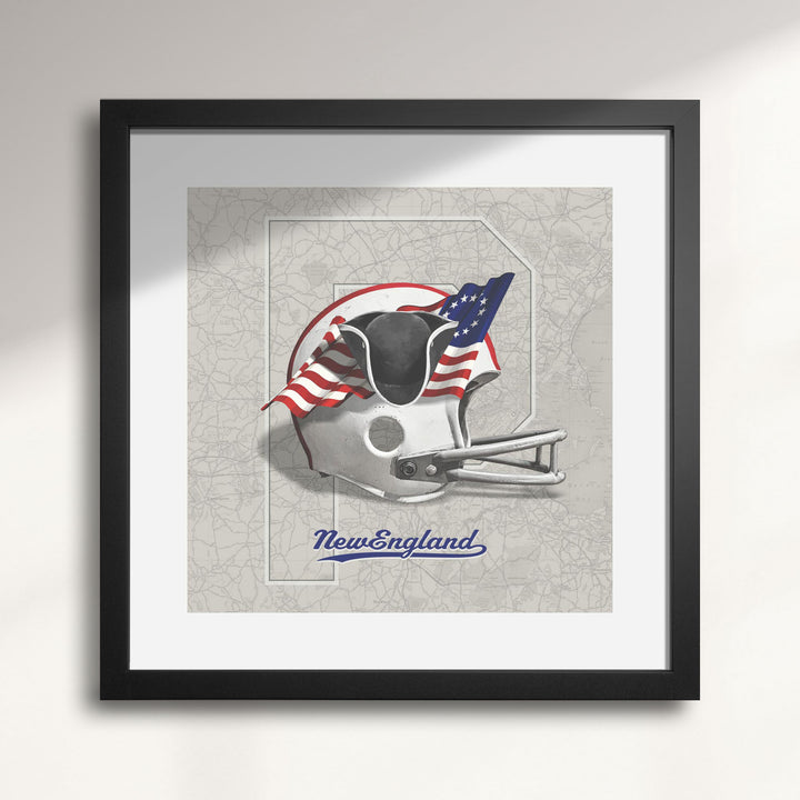 New England Patriots Vintage Football wall art print