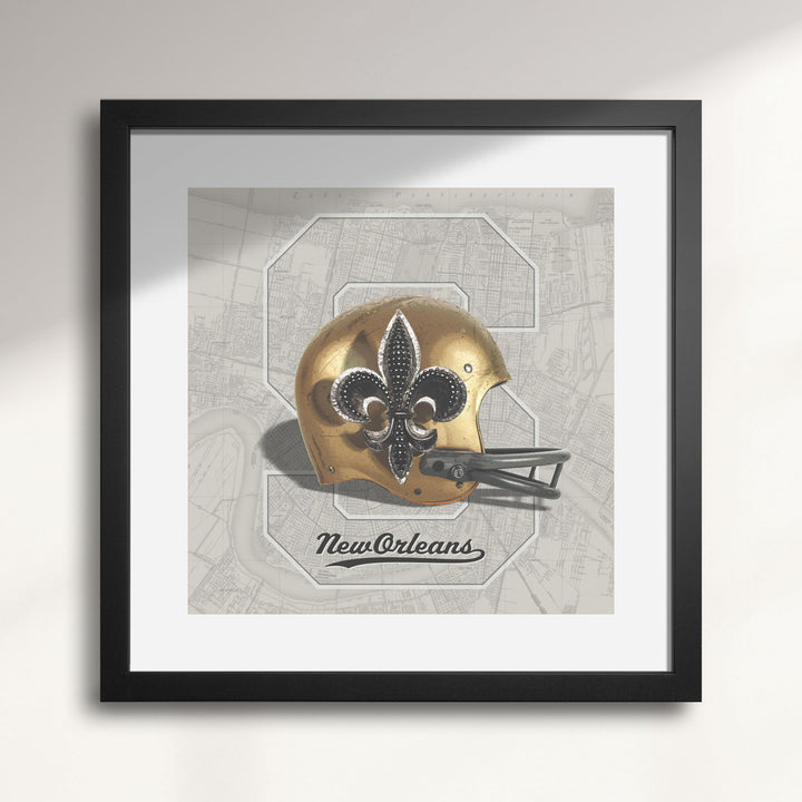 New Orleans Saints Vintage Football wall art print