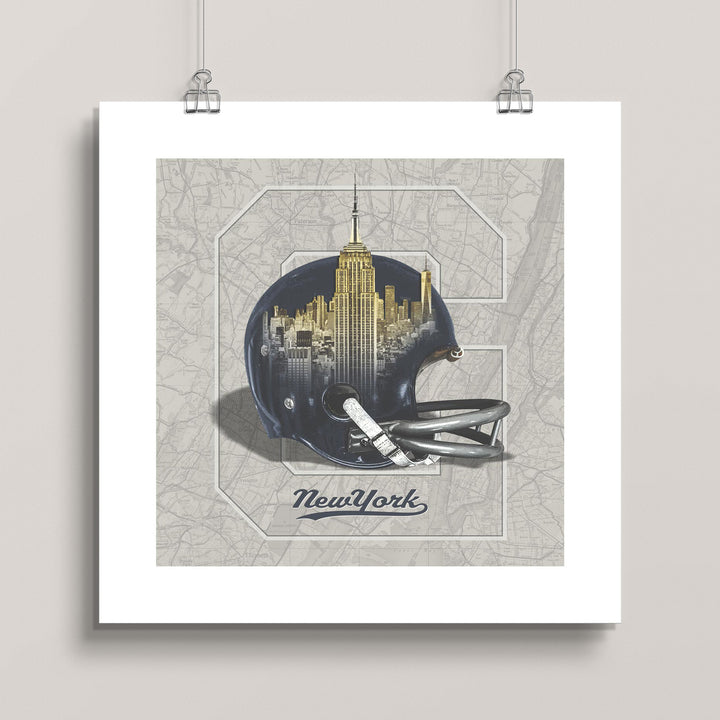 New York Giants Vintage Football wall art print