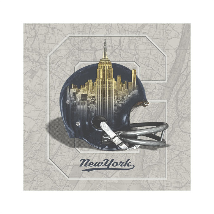 New York Giants Vintage Football wall art print
