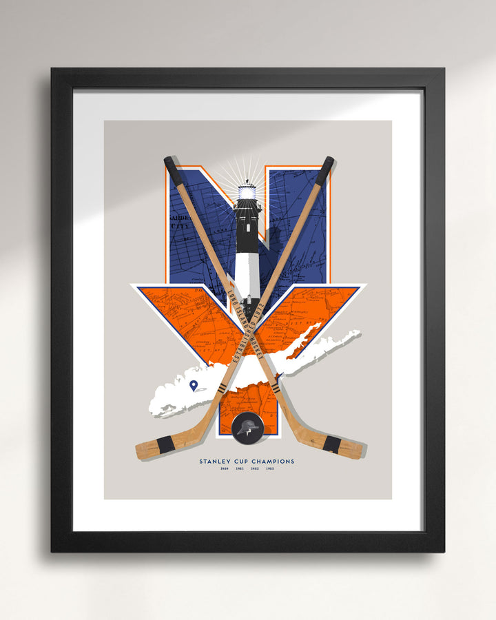 New York Islanders Vintage Hockey wall art