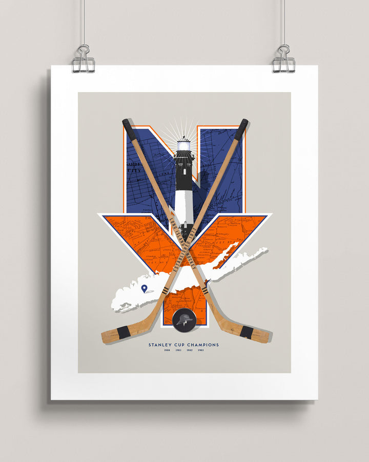 New York Islanders Vintage Hockey wal art