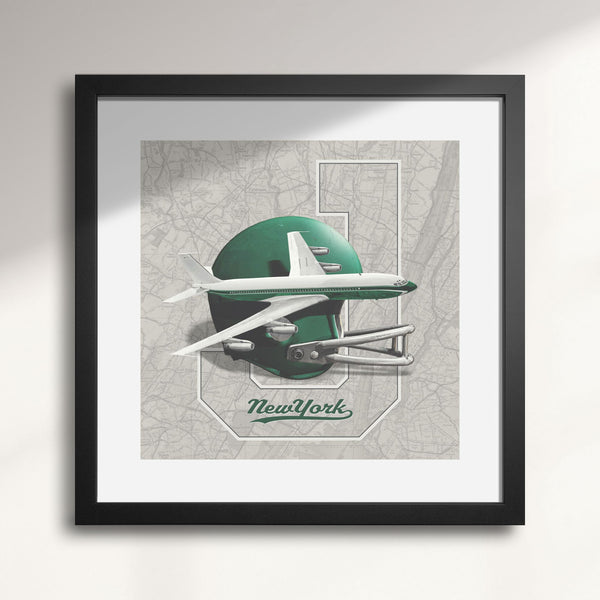 New York Jets Vintage Football Rivals wall art print