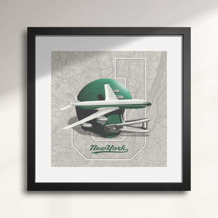 New York Jets Vintage Football Rivals wall art print