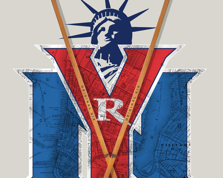 New York Rangers Vintage Hockey wall art