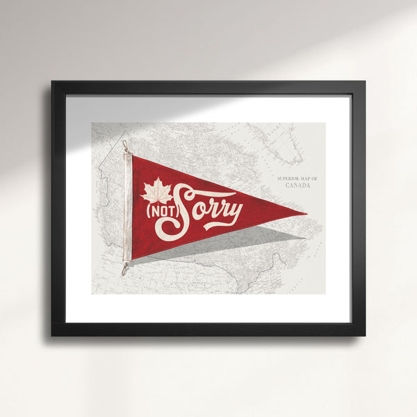 NOT Sorry—Vintage Pennant