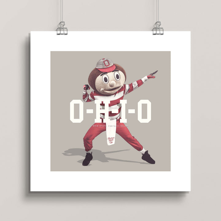 Ohio State: Brutus Buckeye wall art print