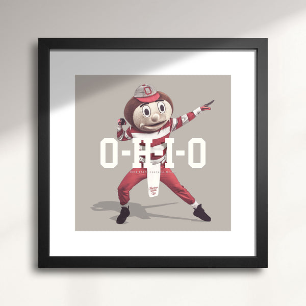 Ohio State: Brutus Buckeye wall art print