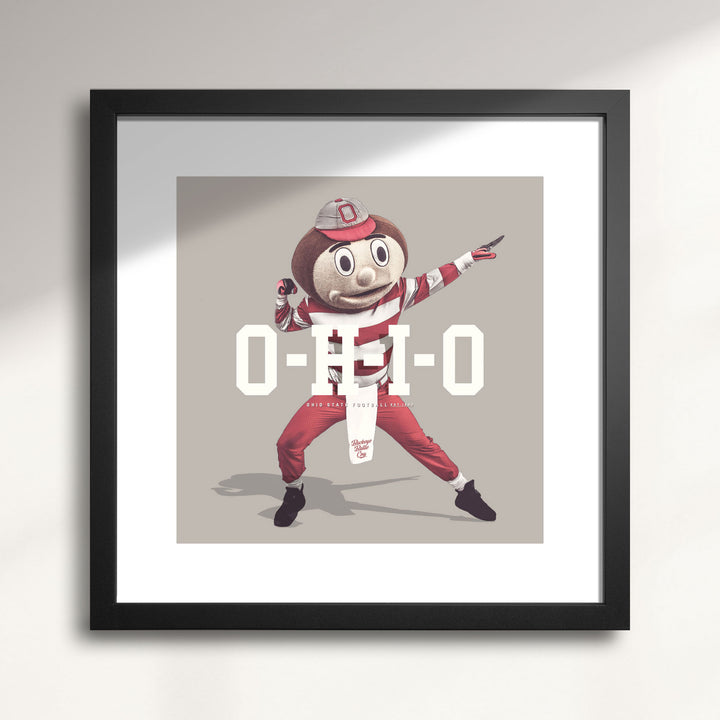 Ohio State: Brutus Buckeye wall art print