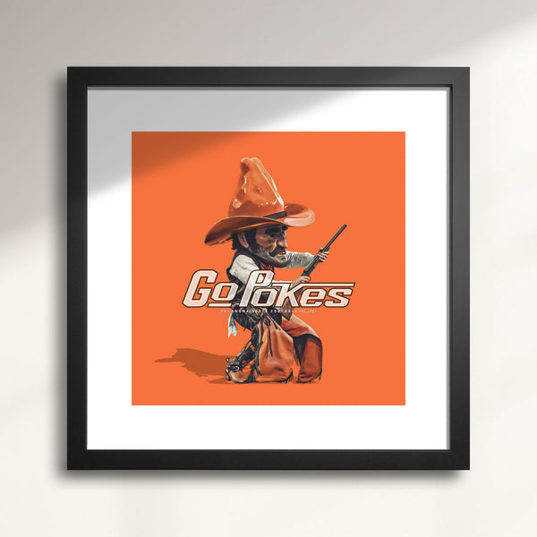 Oklahoma State: Pistol Pete Pride wall art print