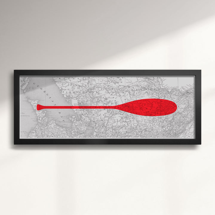 Ontario Cottage Country Map Paddle wall art