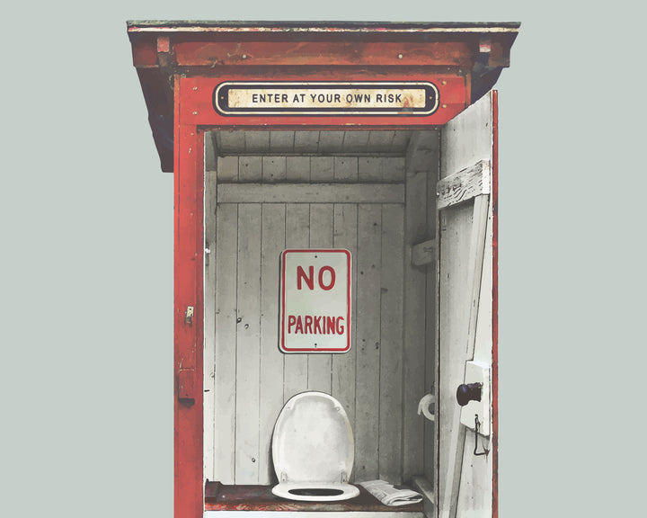Outhouse: No Parking wall art