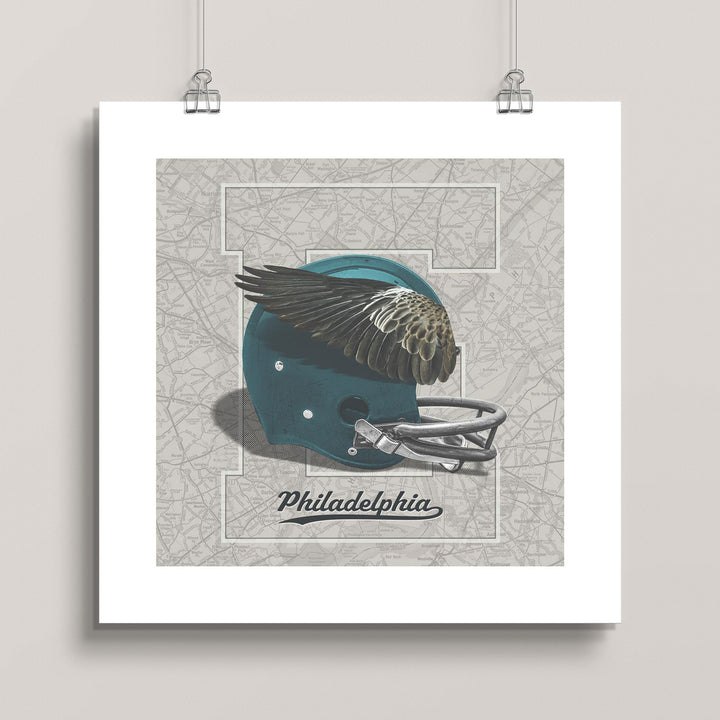 Philadelphia Eagles Vintage Football wall art print