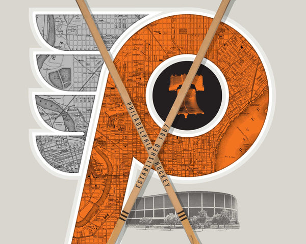 Philadelphia Flyers Vintage Hockey wall art