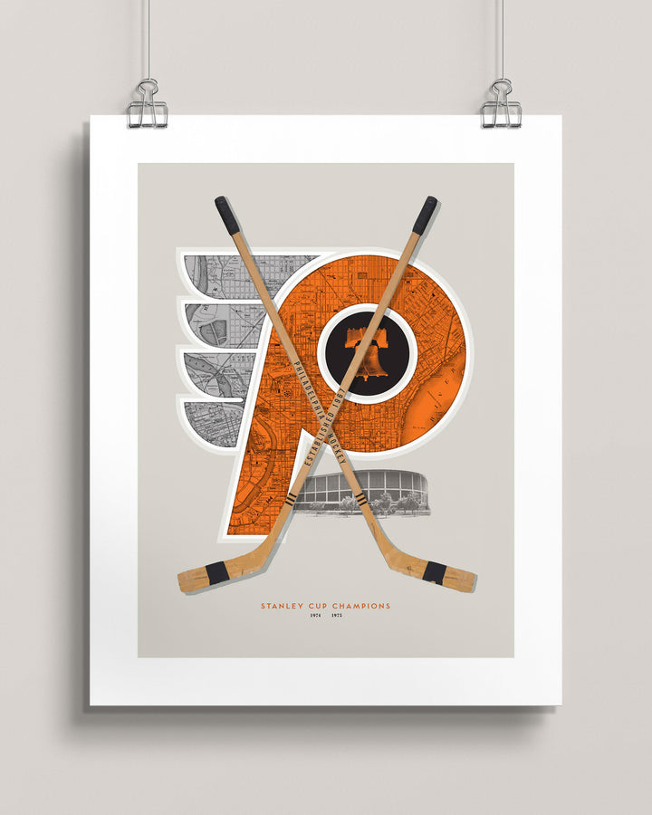 Philadelphia Flyers Vintage Hockey wall art