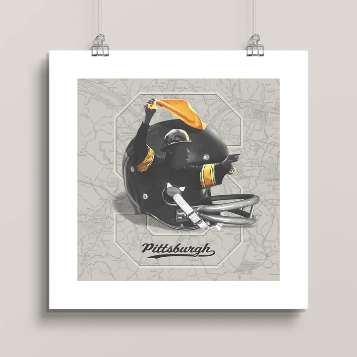 Pittsburgh Steelers Vintage Football wall art print