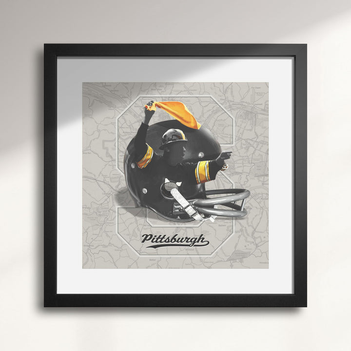 Pittsburgh Steelers Vintage Football wall art print