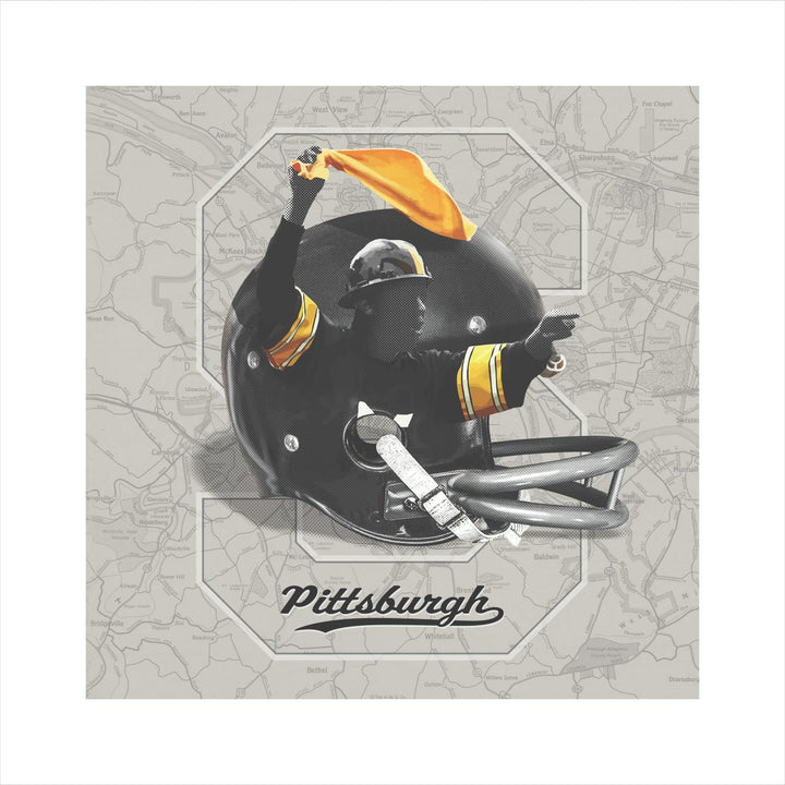 Pittsburgh Steelers Vintage Football wall art print