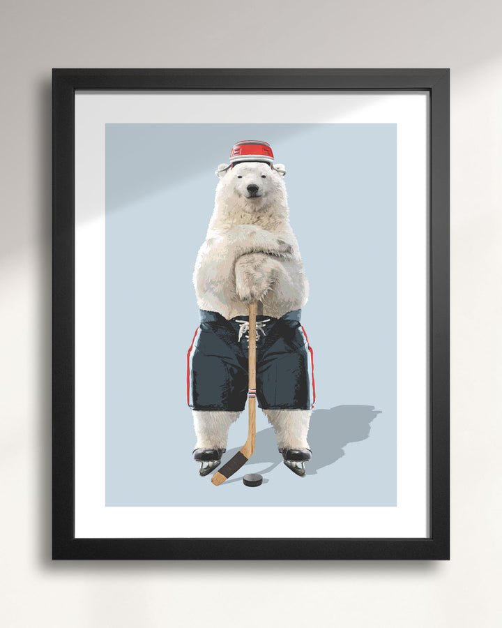 Polar Ice Hockey Bear wall art