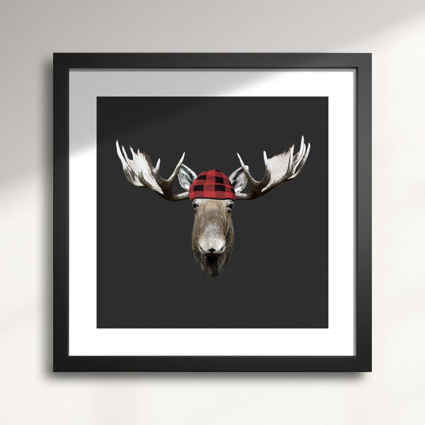 'RedBlack-Jack' Moose wall art