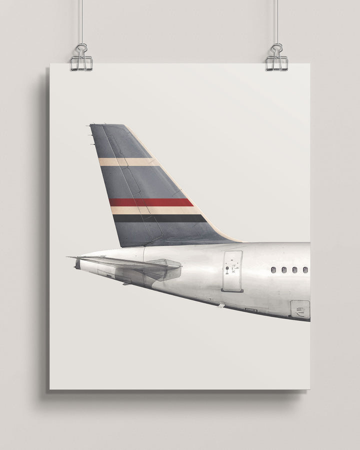 Roots Air Airbus A320 Tail Livery wall art print