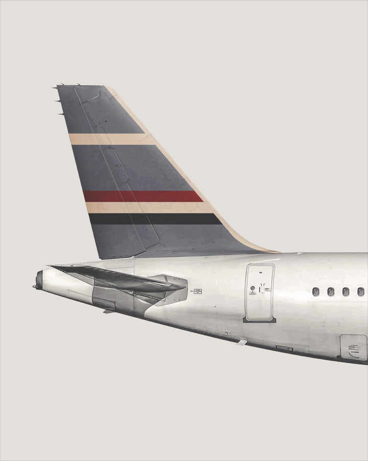 Roots Air Airbus A320 Tail Livery wall art print
