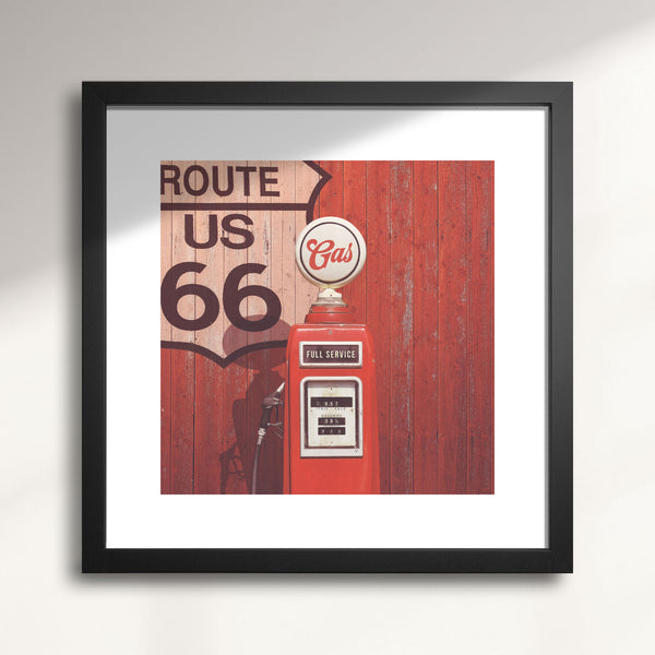 Route 66 Vintage Gas Station wall art print