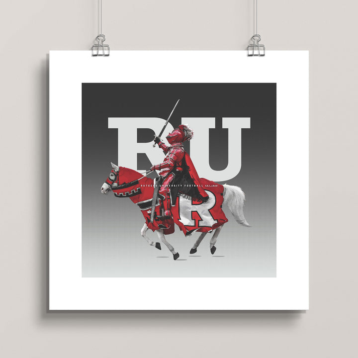 Rutgers Football: Scarlet Knight all art print