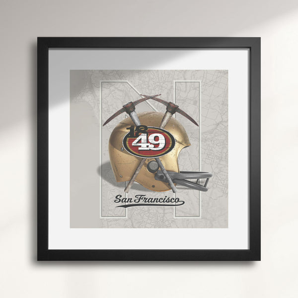 San Francisco 49ers Vintage Football wall art print