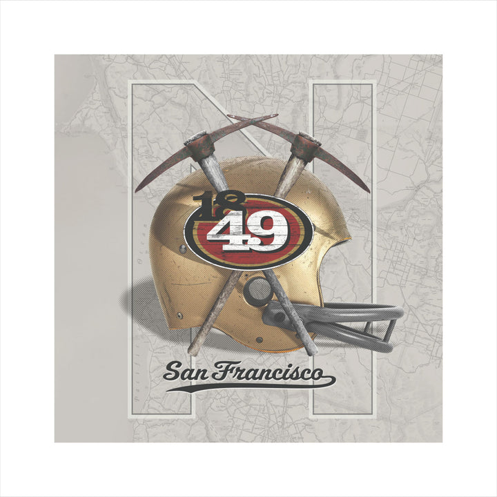 San Francisco 49ers Vintage Football wall art print